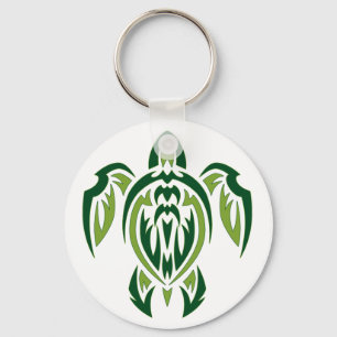 Tribal Turtle Keychain