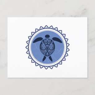 Tribal turtle postcard