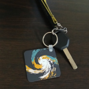 Tribal Twirl Into The Universe Pattern Keychain