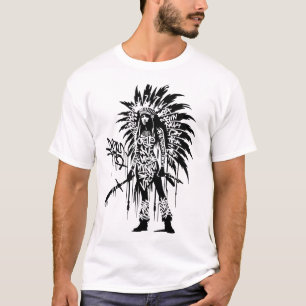 Tribal Urban Shaman Graffiti T-Shirt. Street Art. T-Shirt