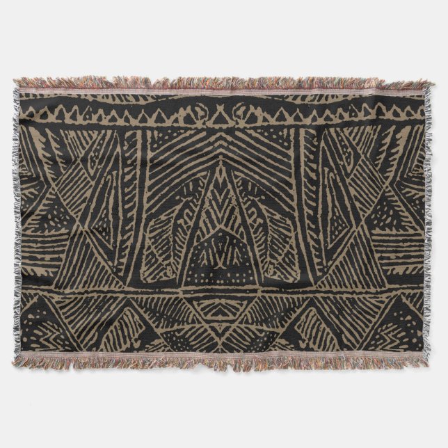 Tribal Vibe Throw Blanket (Front)