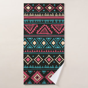 Tribal vintage ethnic seamless pattern bath towel