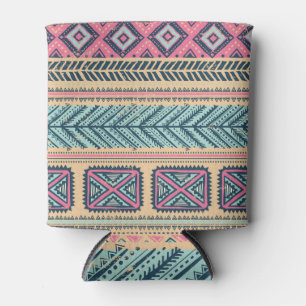 Tribal Vintage Ethnic Seamless Pattern Can Cooler