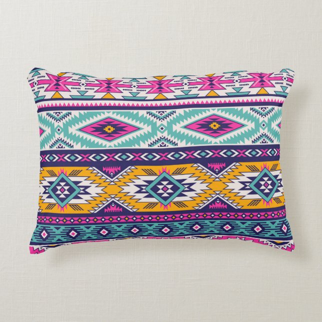 Tribal vintage Navajo: retro pattern Accent Pillow (Front)