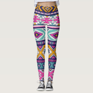 Tribal vintage Navajo: retro pattern Leggings