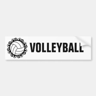 tribal volleyball bumper sticker