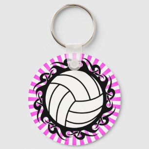 tribal volleyball keychain
