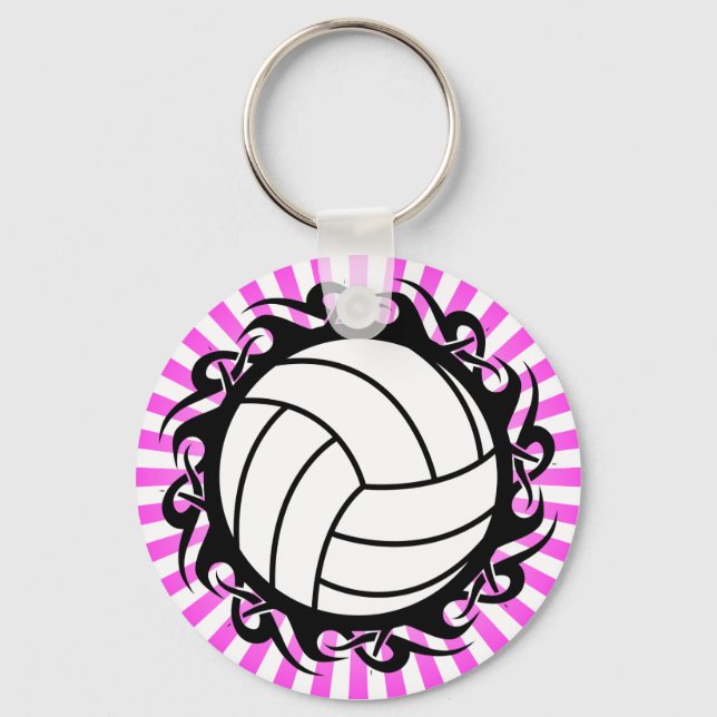 tribal volleyball keychain (Front)