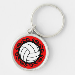 tribal volleyball keychain