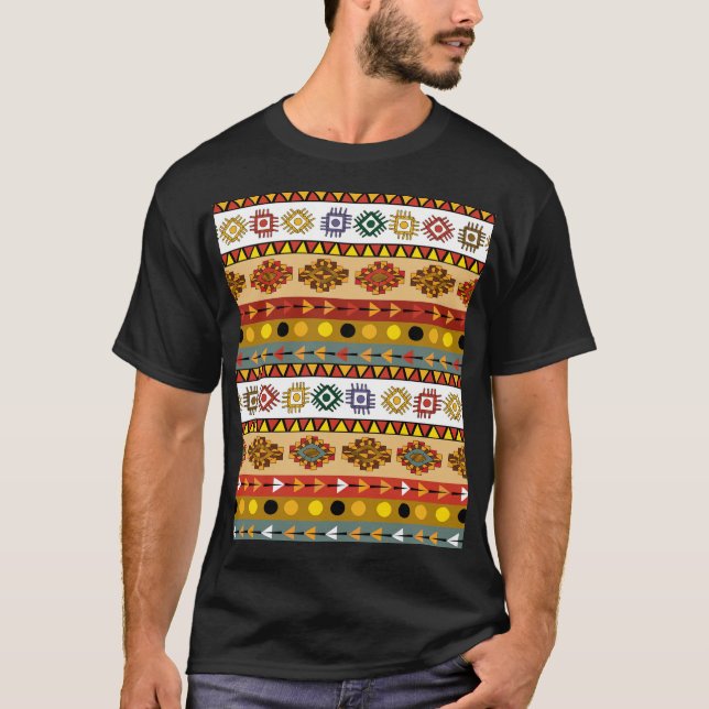 Tribal wallpaper, artistic ethnic design. T-Shirt (Front)