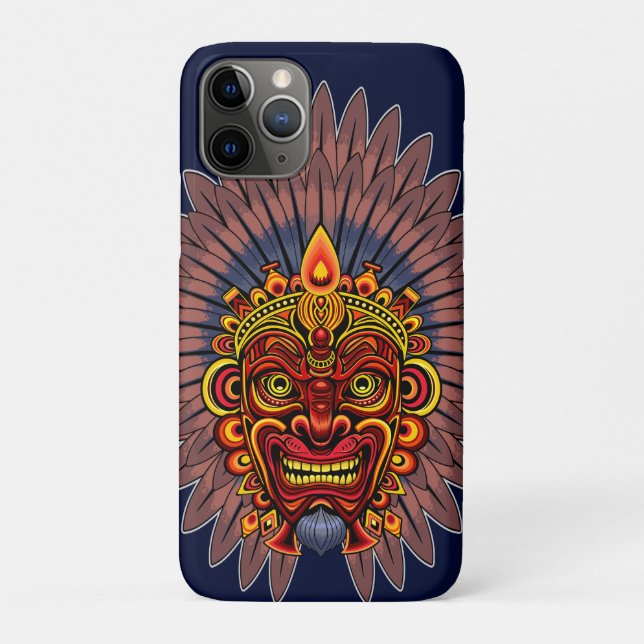 Tribal Warrior King Ritual Mask Case-Mate iPhone Case (Back)