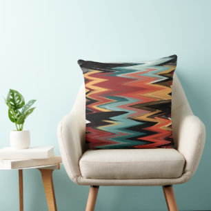 Tribal Waves Throw Pillow