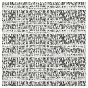 Tribal weave black white drawn pattern fabric