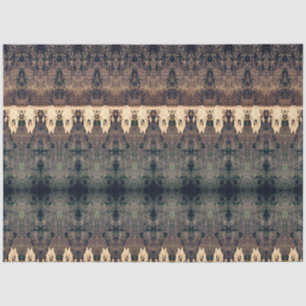 Tribal Western Pattern Brown Beige Bull Cow Skull Tissue Paper