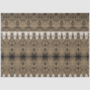 Tribal Western Pattern Sepia Bull Cow Skull Tissue Paper