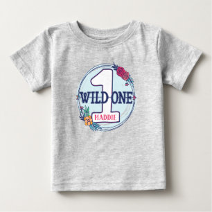 Tribal Wild One Personalized First Birthday Baby T-Shirt