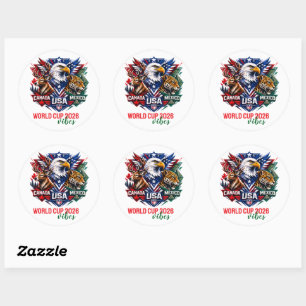 Tribal Wildlife Harmony world cup 2026  Classic Round Sticker