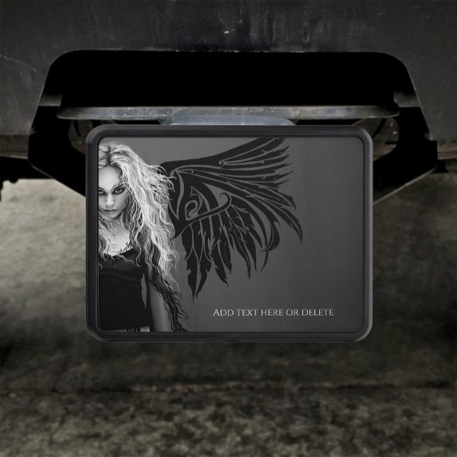 Tribal Wings Fallen Angel Red Trailer Hitch Cover (Creator Uploaded)
