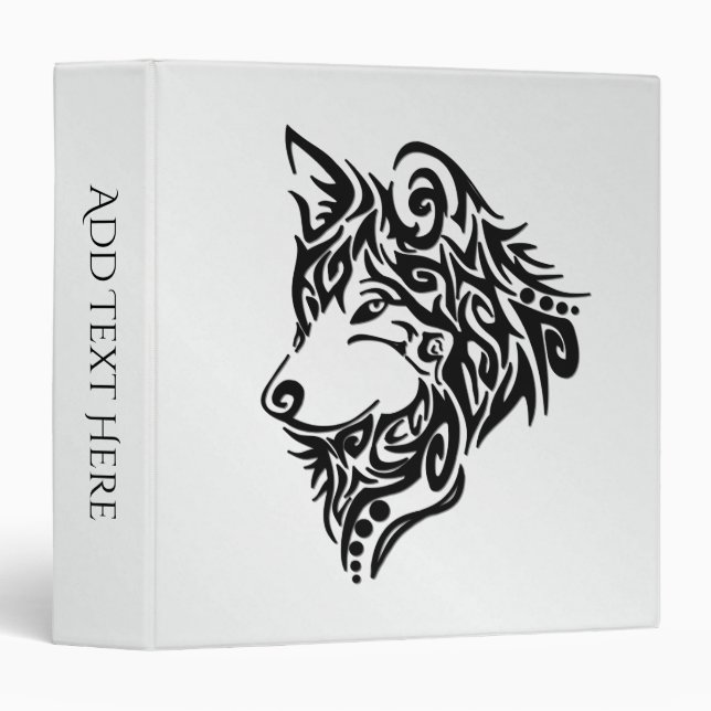 Tribal Wolf   Binder (Front/Spine)