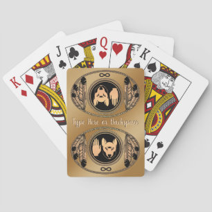 Tribal Wolf Cards Custom Metis Flag Playing Cards