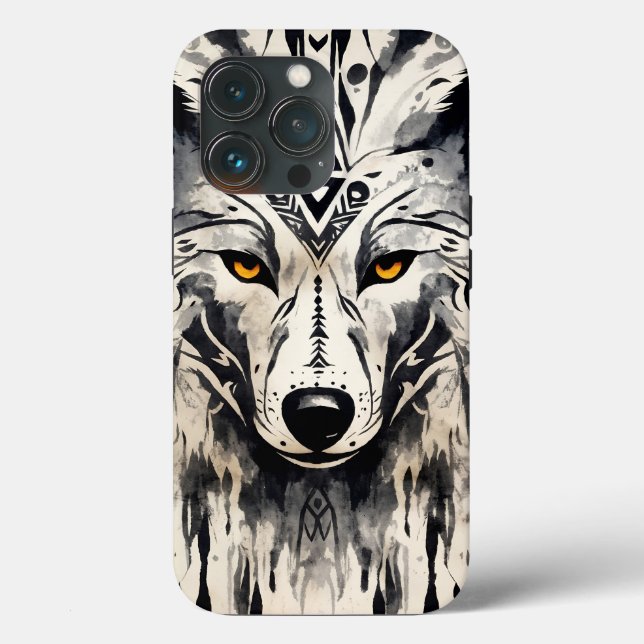 Tribal Wolf Case-Mate iPhone Case (Back)