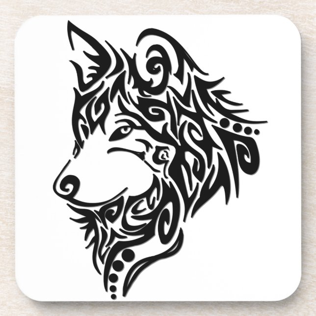 Tribal Wolf Coaster (Front)