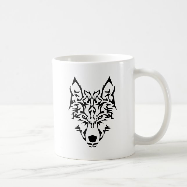 Tribal Wolf Coffee Mug (Right)