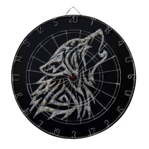 Tribal wolf dartboard