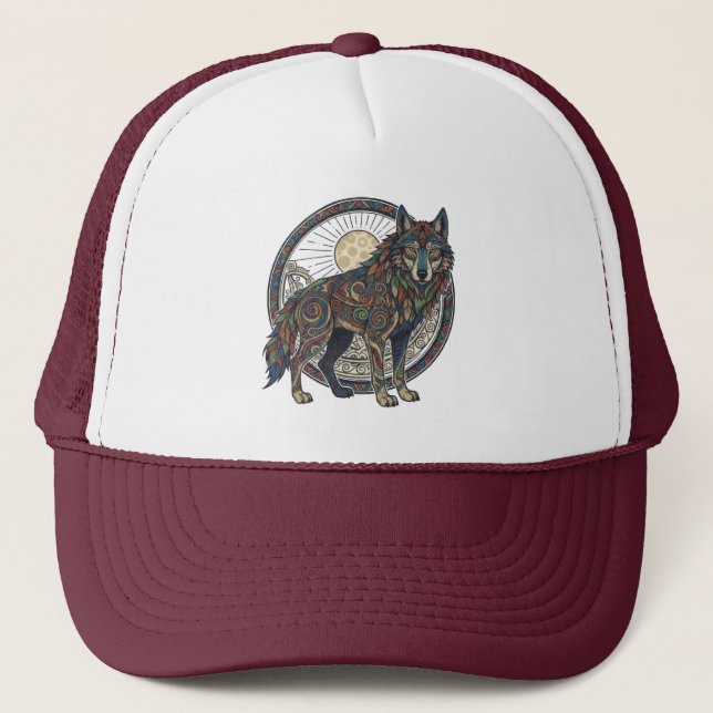 Tribal Wolf Hat (Front)