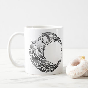 Tribal Wolf - Shaded Coffee Mug