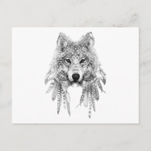 Tribal Wolf Spirit Postcard
