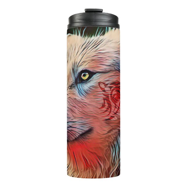 Tribal Wolf Thermal Tumbler (Front)