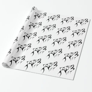 Tribal Wolf Wrapping Paper
