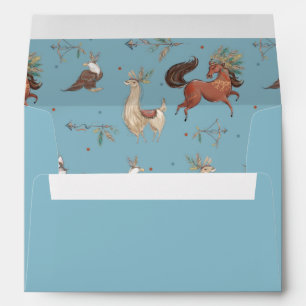 Tribal Woodland Animal 1st Birthday Baby Shower Envelope