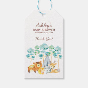 Tribal Woodland Animals Baby Shower Favour Gift Ta Tags