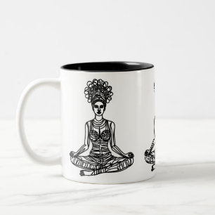 Tribal Yoga Goddess Mug - Ethnic Meditation Café