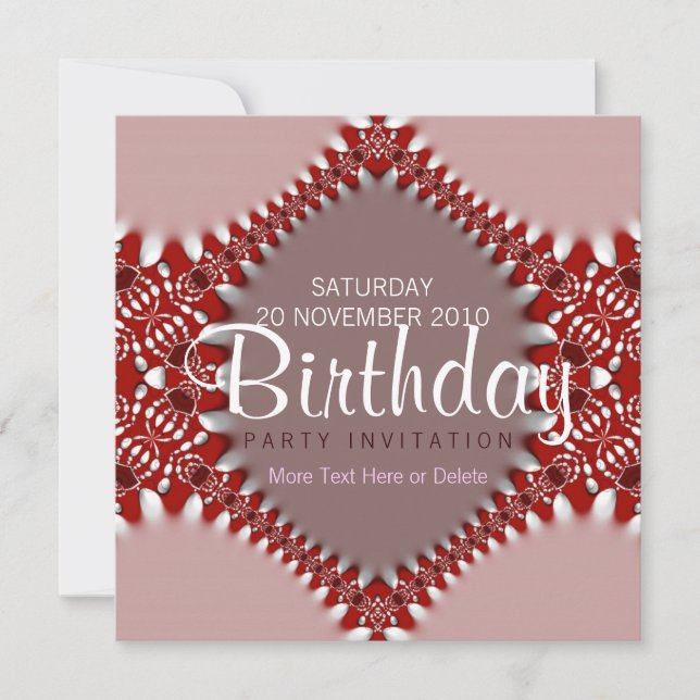 Tribalitic Sweet Invitation d'anniversaire (Devant)