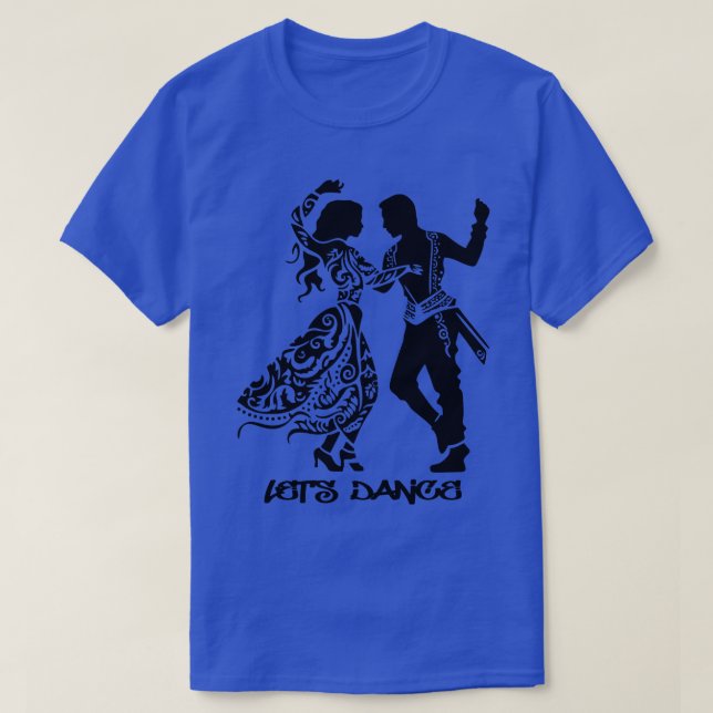 TribalSpanish Mexican Couple Dancing Lets Dance T-Shirt (Design Front)