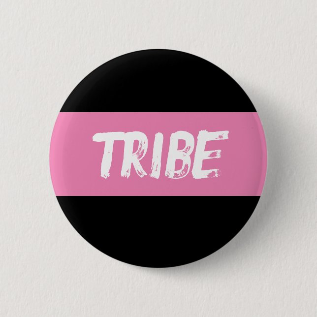 Tribe Double Pink 2 Inch Round Button (Front)