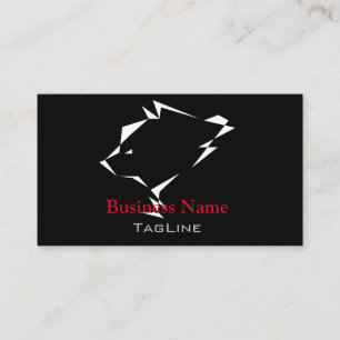 TribeBear rouge sur Carte de visite noir