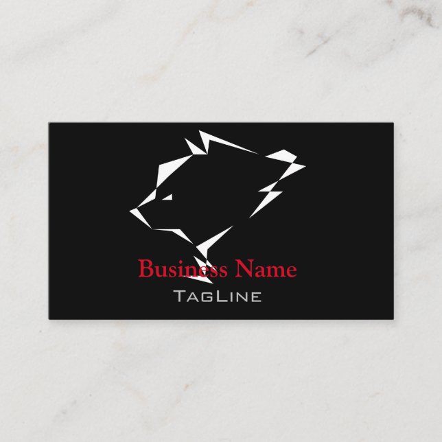 TribeBear rouge sur Carte de visite noir (Devant)