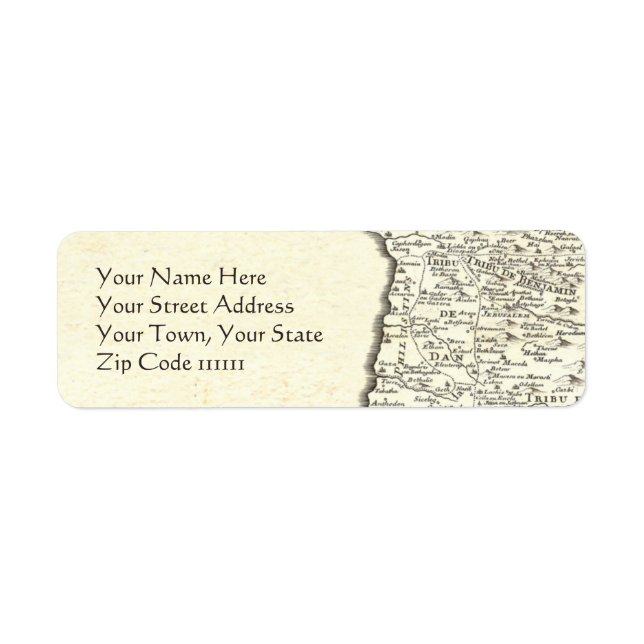 Tribes of Israel Antique Map Elegant (Front)