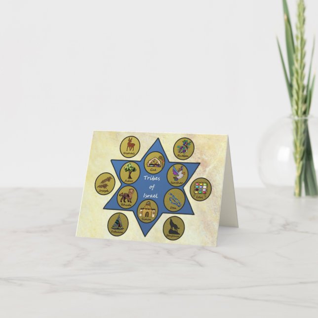Tribes of Israel Sweet Year Holiday Card (Front)