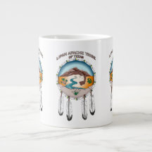 Tribu de Lipan Apache tasse enorme blanche de 20