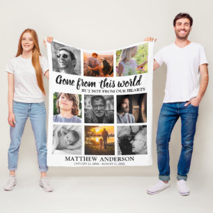 Tribute Family Photo Collage Memorial Keepsake Fleece Blanket