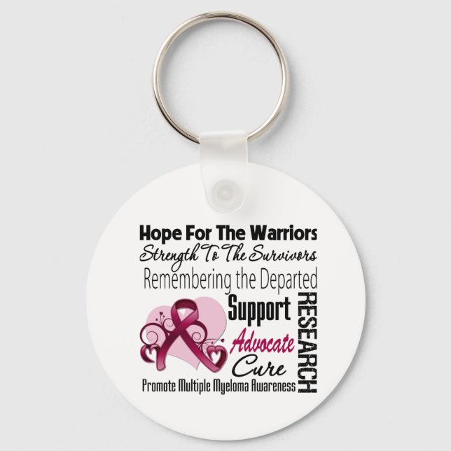 Tribute Hope Collage - Multiple Myeloma Keychain (Front)