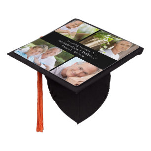 Tribute In Loving Memory Photo Collage Graduation Cap Topper