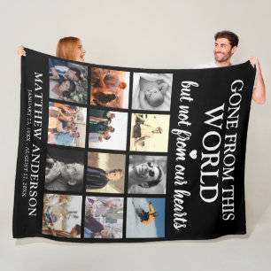 Tribute Photo Collage Keepsake Memorial Fleece Blanket