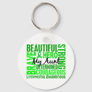 Tribute Square Aunt Lymphoma Keychain