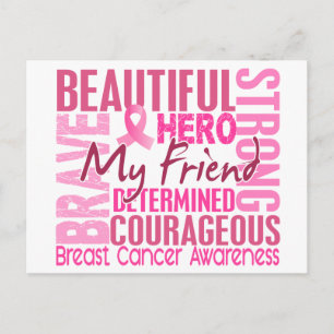 Tribute Square Friend Breast Cancer Postcard